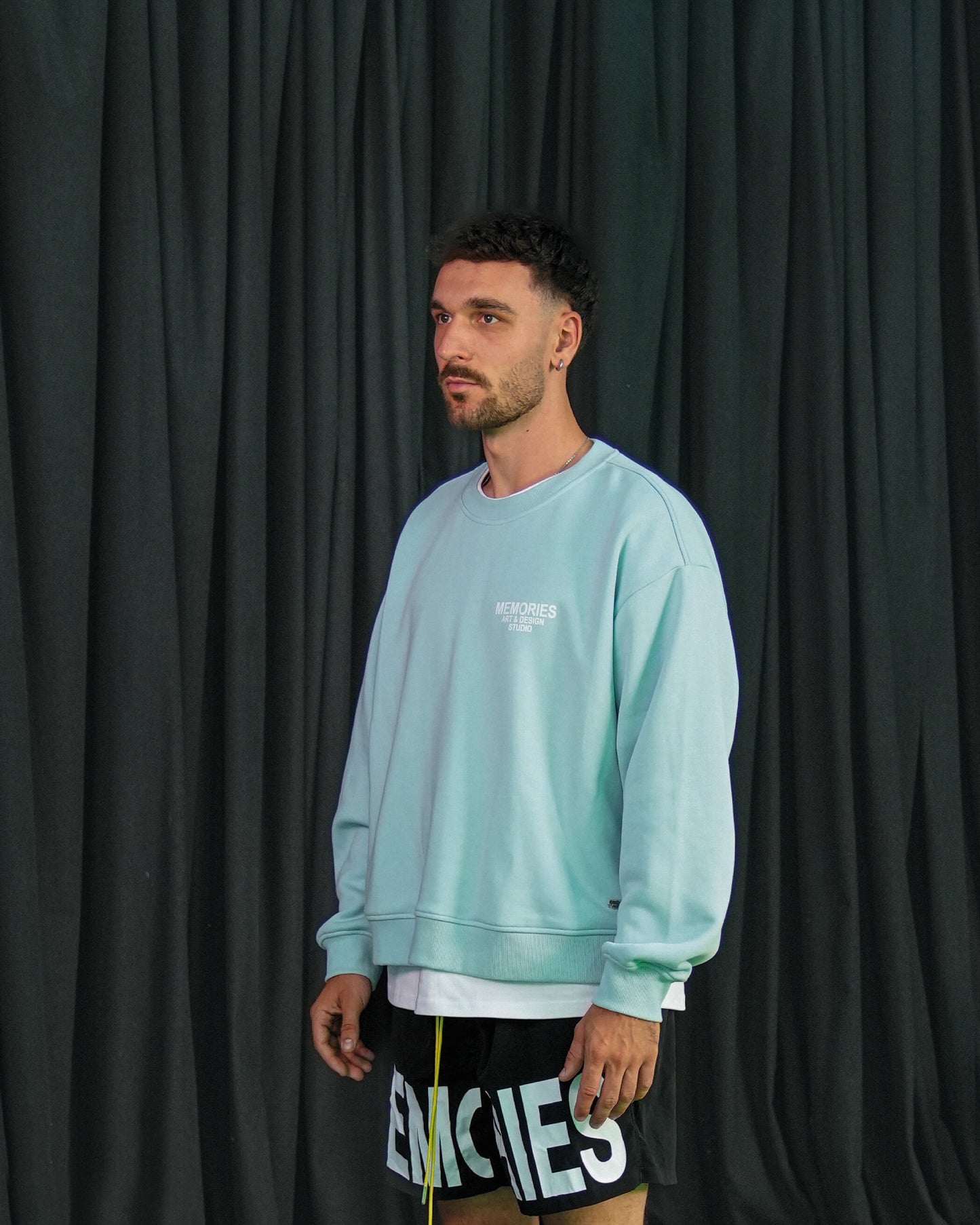 MEMORIES ESSENTIALS SWEATER - OCEAN BLUE