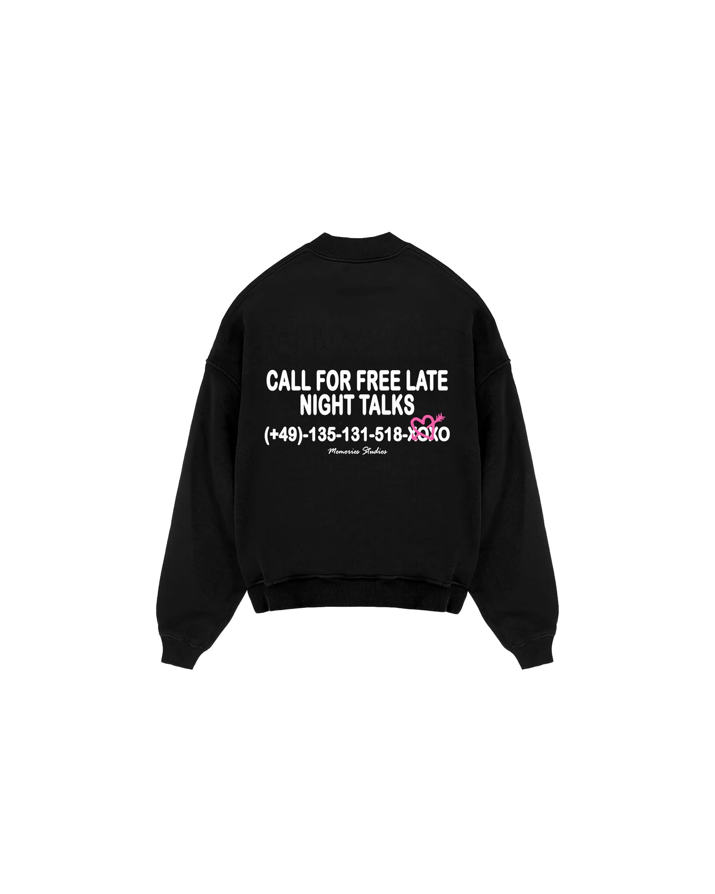 LATE NIGHT TALKS SWEATER - BLACK