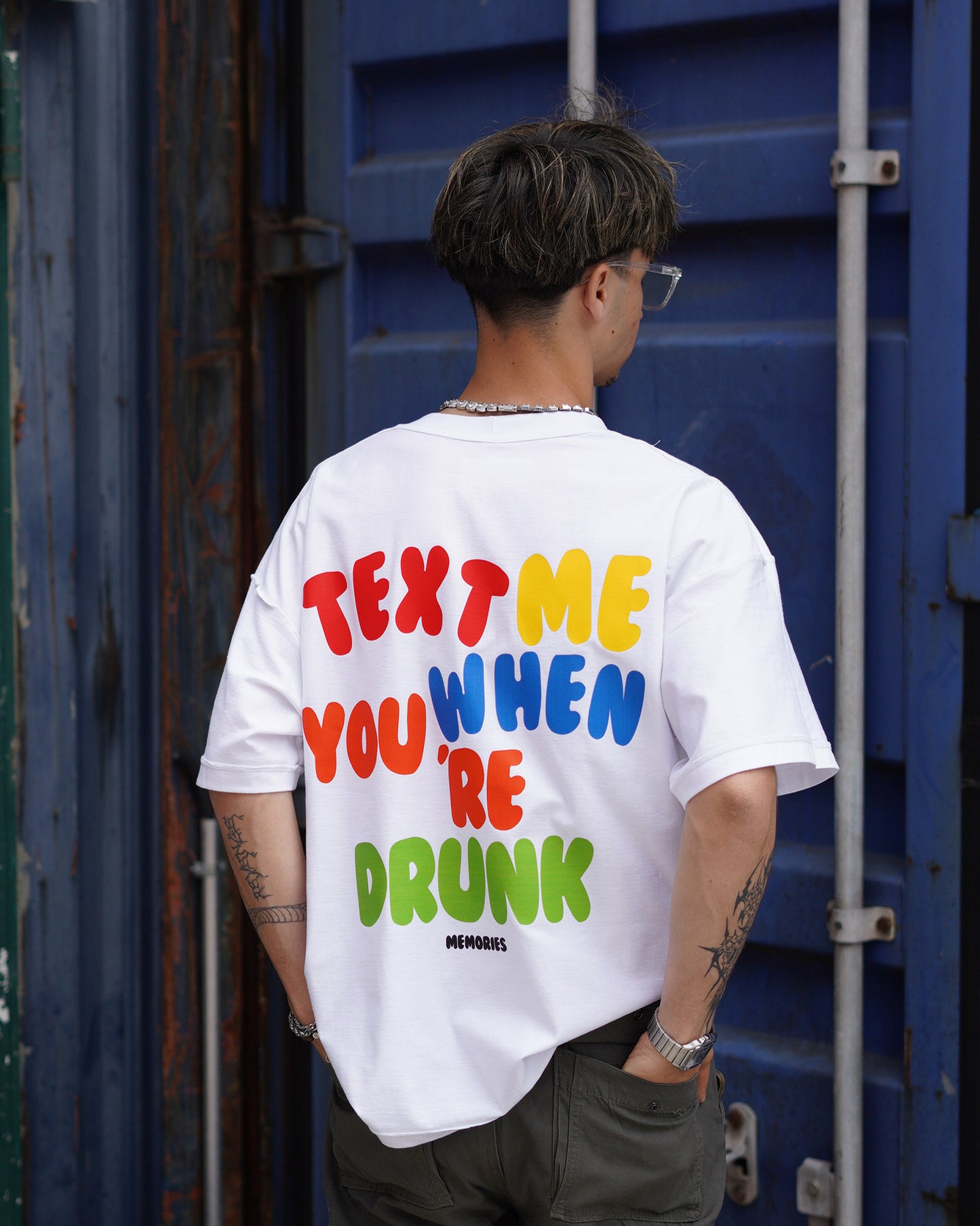 TEXT ME WHEN YOU'RE DRUNK SHIRT - WHITE