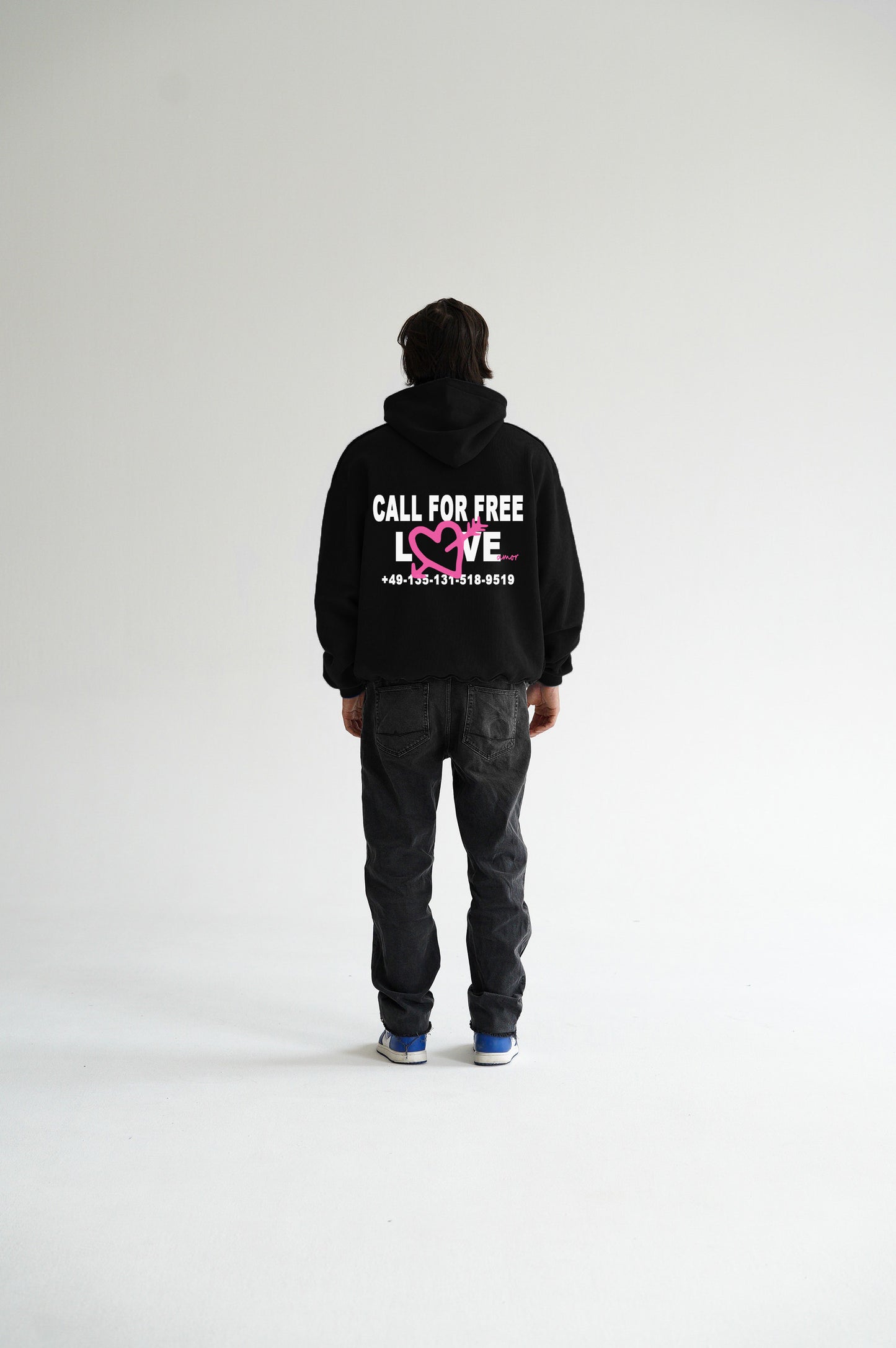 CALL FOR FREE LOVE HOODIE - BLACK