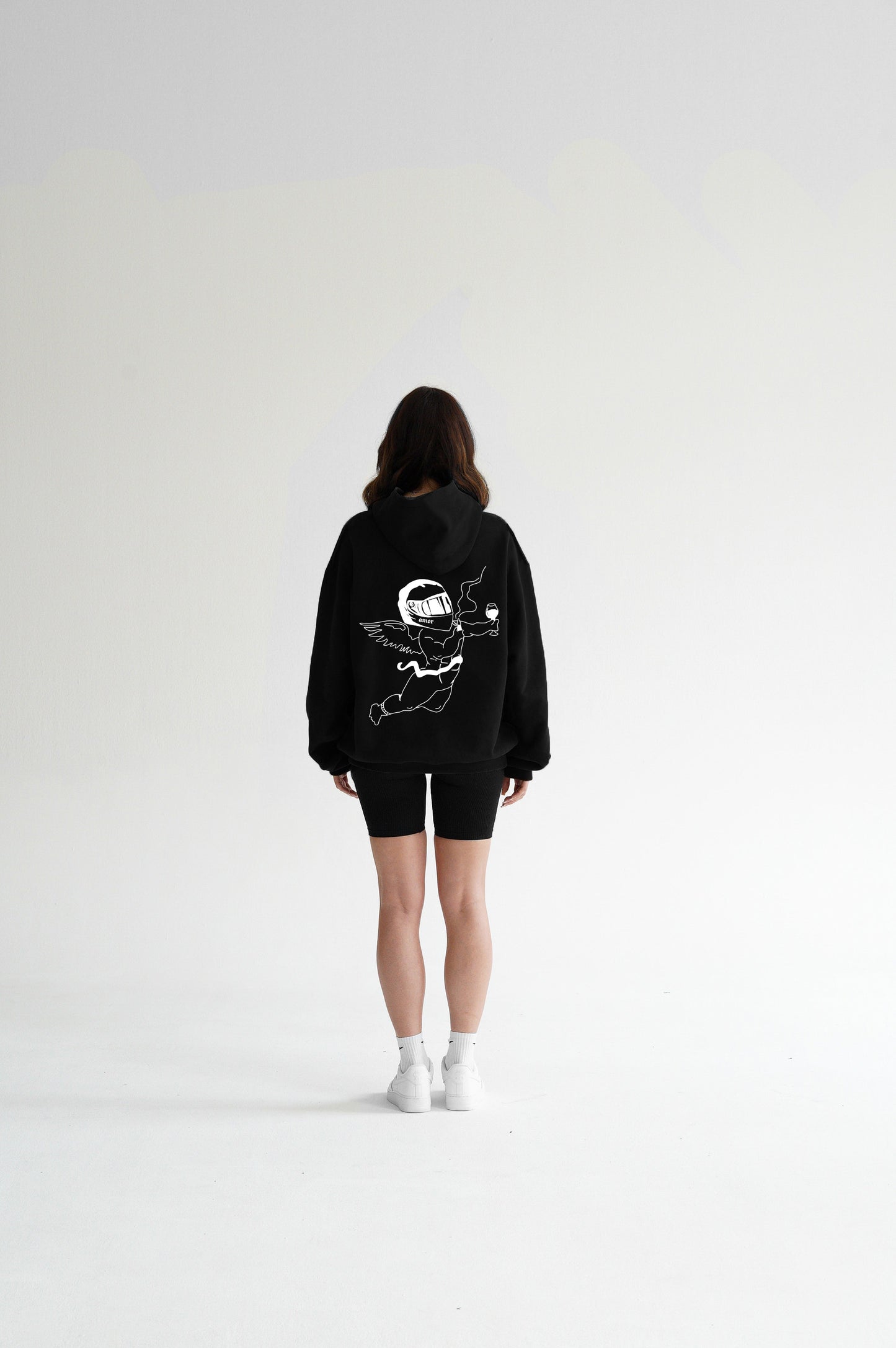 CALL FOR AMOR HOODIE - BLACK