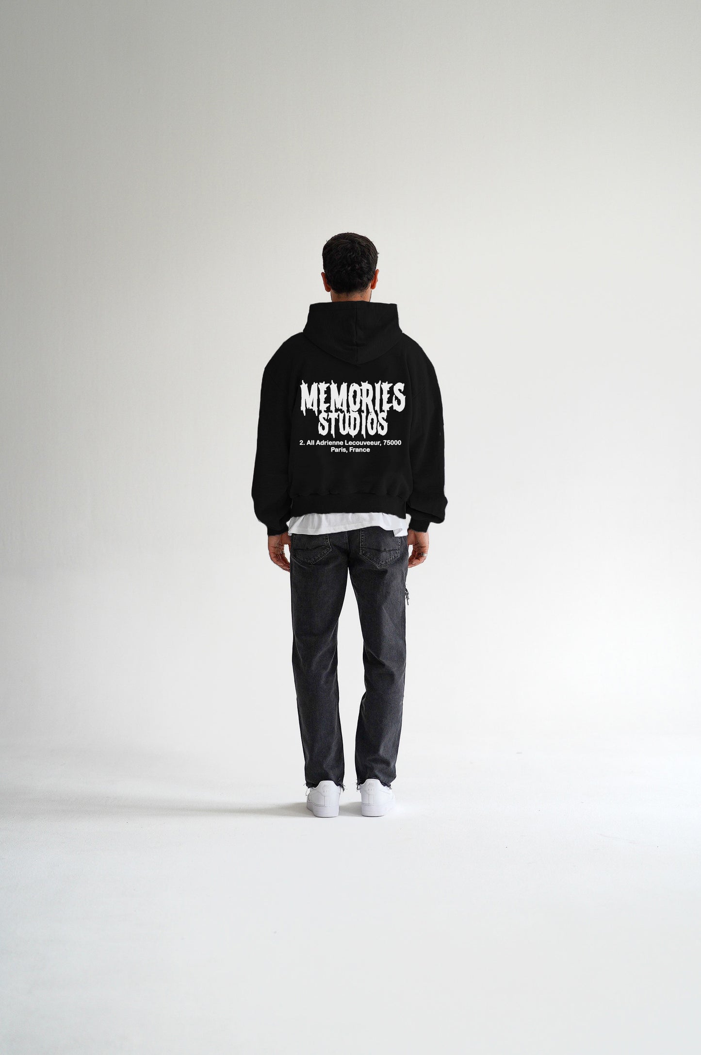 BREKFAST IN PARIS ZIP HOODIE - BLACK