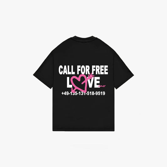 CALL FOR FREE LOVE SHIRT - BLACK