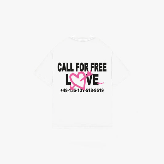 CALL FOR FREE LOVE SHIRT - WHITE