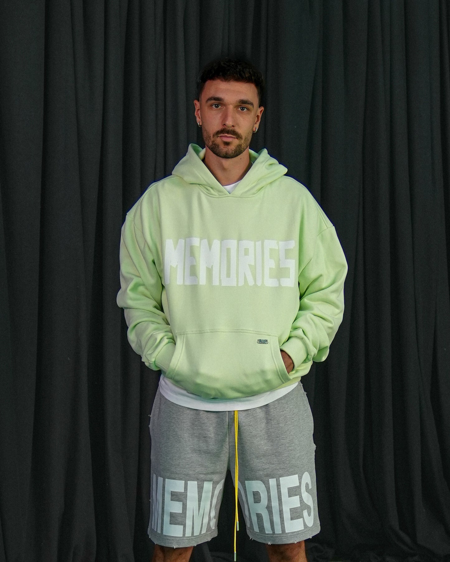 MEMORIES ESSENTIALS HOODIE - MINT GREEN