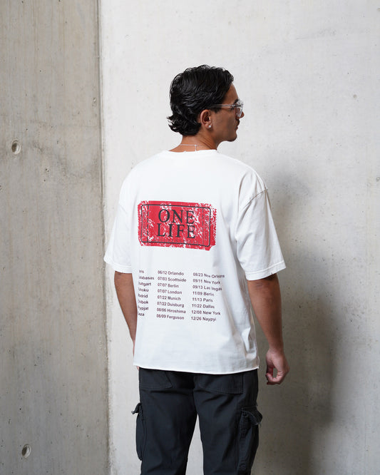 ONE LIFEE TEE - RED WHITE