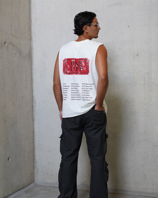 ONE LIFE TANK - WHITE RED